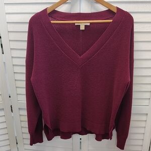 Michael Kors Deep Berry V-Neck Sweater